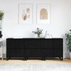 vidaXL Sideboard 3 pcs Schwarz Eichen-Optik 60 x 35 x 70 cm