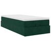 vidaXL Ottoman-Bett mit Matratze Dunkelgr&uuml;n 100x200 cm Samt