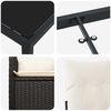 vidaXL Garten Essgruppe mit Kissen 5 pcs Schwarz Poly Rattan
