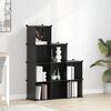 vidaXL Regalsystem mit 9 W&uuml;rfeln Schwarz PP