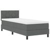 vidaXL Boxspringbett mit Matratze Dunkelgrau 80 x 200 cm Stoff