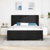 vidaXL Boxspringbett mit Matratze Schwarz 200 x 180 cm Stoff