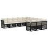 vidaXL Gartensofa-set 11 stk. 11-Sitzer Schwarz Poly-Rattan