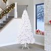 vidaXL K&uuml;nstlicher Weihnachtsbaum Wei&szlig; 240 cm PVC und Stahl