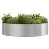 vidaXL Pflanzenring Silber 80 x 80 x 20 cm Edelstahl