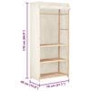 vidaXL Kleiderschrank mit 3 Ebenen 79 x 40 x 170 cm