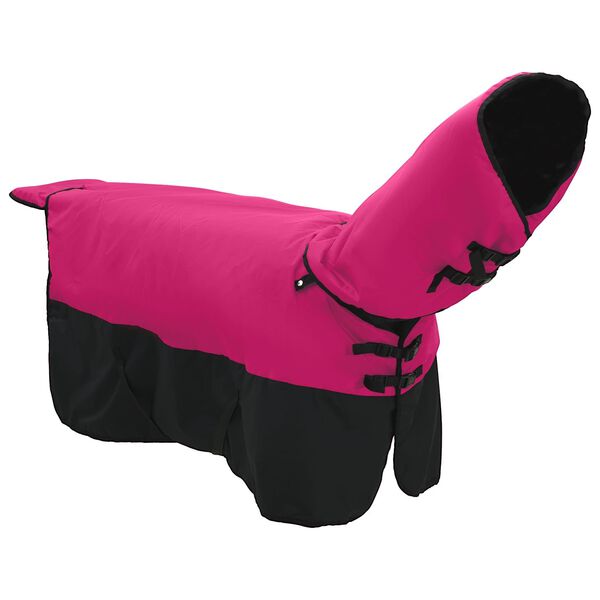 vidaXL Pferdedecke Rosa und Schwarz 75 cm Polyester