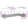 vidaXL Gartensofa-set mit Speicher 6 pcs Beige und Creme Poly-Rattan