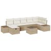 vidaXL Gartensofa-set mit Kissen 8 pcs Beige Poly-Rattan