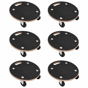 vidaXL Transportwagen 6 pcs Grau Sperrholz