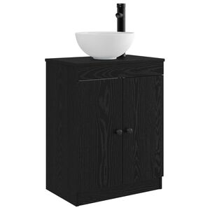 vidaXL Badezimmerschrank mit Waschbecken Schwarz 54 x 35 x 83 cm