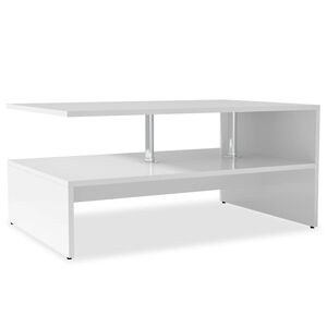 vidaXL Couchtisch Holzwerkstoff 90x59x42 cm Wei&szlig;