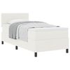 vidaXL Boxspringbett Creme und Wei&szlig; 100 x 200 cm Cordstoff