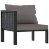 vidaXL 2-Sitzer-Sofa mit Auflage Anthrazit Poly Rattan