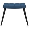 vidaXL Relaxsessel mit Hocker Blau Stoff