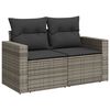 vidaXL Gartensofa-set mit Kissen 10 pcs Grau Poly-Rattan