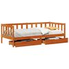 vidaXL Tagesbett mit Schubladen 3 stk. Wachsbraun Massivholz Kiefer