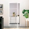 vidaXL Innent&uuml;r Wei&szlig; 93x201,5 cm Hartglas & Aluminium Schlank