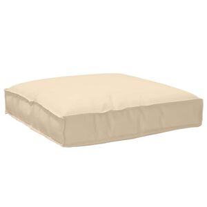 vidaXL Palettkissen f&uuml;r geeigneten Sitz Beige 80 x 80 x 12 cm