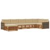 vidaXL Outdoor-Sofagarnitur mit Kissen 7 pcs Natur und Beige
