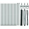 vidaXL Sechseckzaun mit Betonsockel 25 x 1 m PVC-beschichteter Stahl