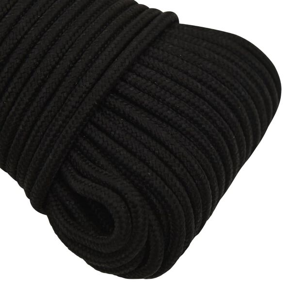 vidaXL Arbeitsseil Schwarz 3 mm 500 m Polyester