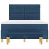 vidaXL Boxspringbett mit Matratze mit Kopfteil Blau 160 x 200 cm Stoff