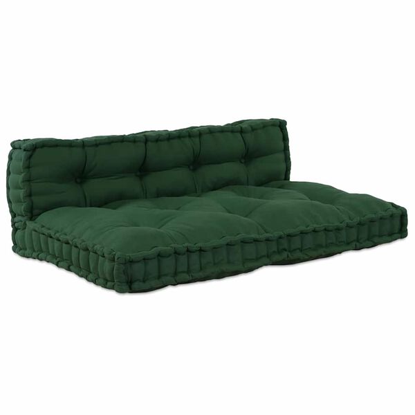 vidaXL Pallet Sofa Kissen Grün Stoff