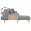 vidaXL Schlafsofa in L-Form Hellgrau 279x140x70 cm Stoff