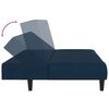 vidaXL Schlafsofa 2-Sitzer mit Hocker Blau Samt