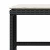 vidaXL Gartenhocker mit Kissen 4 Stk. Schwarz 41x41x36 cm Poly Rattan