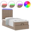 vidaXL Ottoman-Bett mit Matratze & LEDs 100x200cm Kunstleder