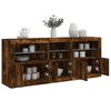 vidaXL Sideboard mit LED-Leuchten R&auml;uchereiche 162x37x67 cm