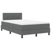 vidaXL Boxspringbett mit Matratze Dunkelgrau 120 x 200 cm Stoff