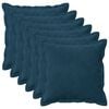 vidaXL Kissenbezug 6 pcs HOUTEN Blau 35 x 35 cm Samt