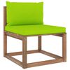 vidaXL 3-tlg. Garten-Lounge-Set aus Paletten mit Kissen Kiefernholz