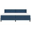 vidaXL Boxspringbett mit Matratze Blau 200 x 200 cm Polyester
