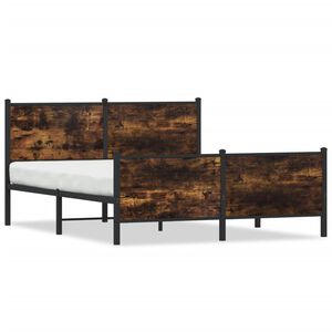 vidaXL Metallbett ohne Matratze R&auml;uchereiche 140x190 cm