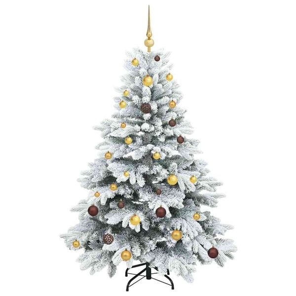 vidaXL K&uuml;nstlicher Weihnachtsbaum mit 150 LEDs Wei&szlig; 150 cm PE und PVC