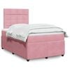 vidaXL Boxspringbett mit Matratze Rosa 120x190 cm Samt