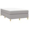 vidaXL Boxspringbett mit Matratze Hellgrau 120x190 cm Stoff