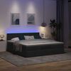 vidaXL Ottoman-Bett mit Matratze & LEDs Schwarz 160x200 cm Stoff