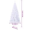 vidaXL K&uuml;nstlicher Weihnachtsbaum Wei&szlig; 180 cm PVC und Stahl