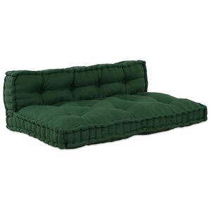 vidaXL Pallet Sofa Kissen 2 pcs Gr&uuml;n 120 x 80 x 38 cm Stoff