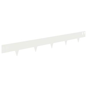 vidaXL Raseneinfassung 10 stk. 100 x 12 cm Stahl Wei&szlig;