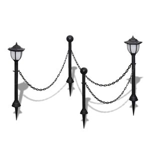 2x LED Lampe Solarleuchte Au&szlig;enlampe Gartenleuchte Laterne