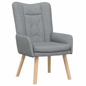 vidaXL Sessel Hellgrau 63 x 67 x 94 cm Stoff und Sperrholz