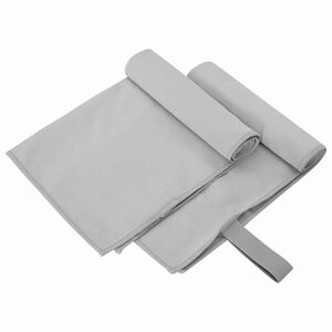 vidaXL Sporthandt&uuml;cher 2 pcs Grau 50 x 30 cm Polyester und Polyamid