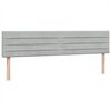 vidaXL Boxspringbett mit Matratze Hellgrau 200x210 cm Samt