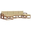 vidaXL Outdoor-Sofagarnitur 6 stk. Natur und Beige